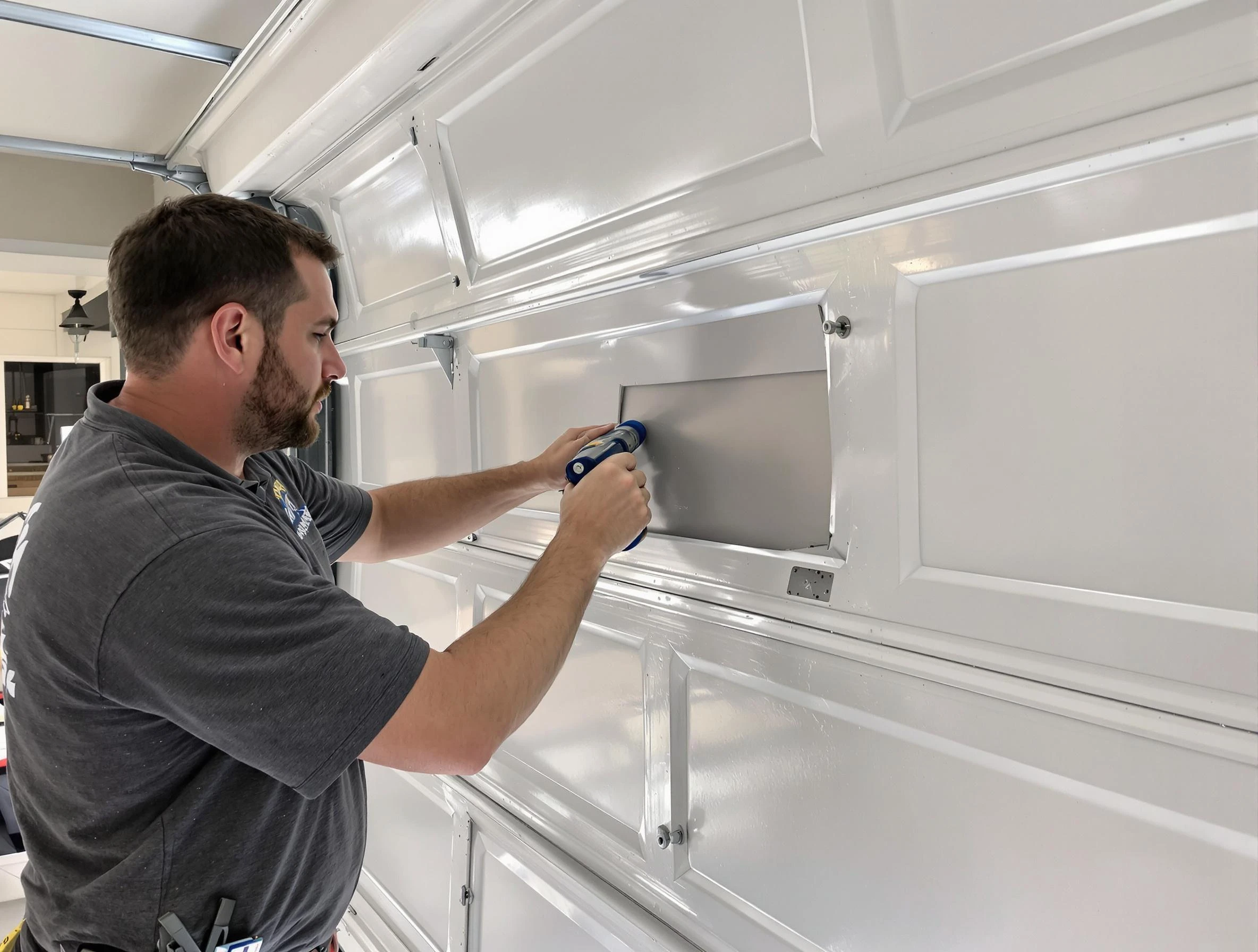 Garage door panel repair by Fort Lauderdale Garage Door Repair in Fort Lauderdale