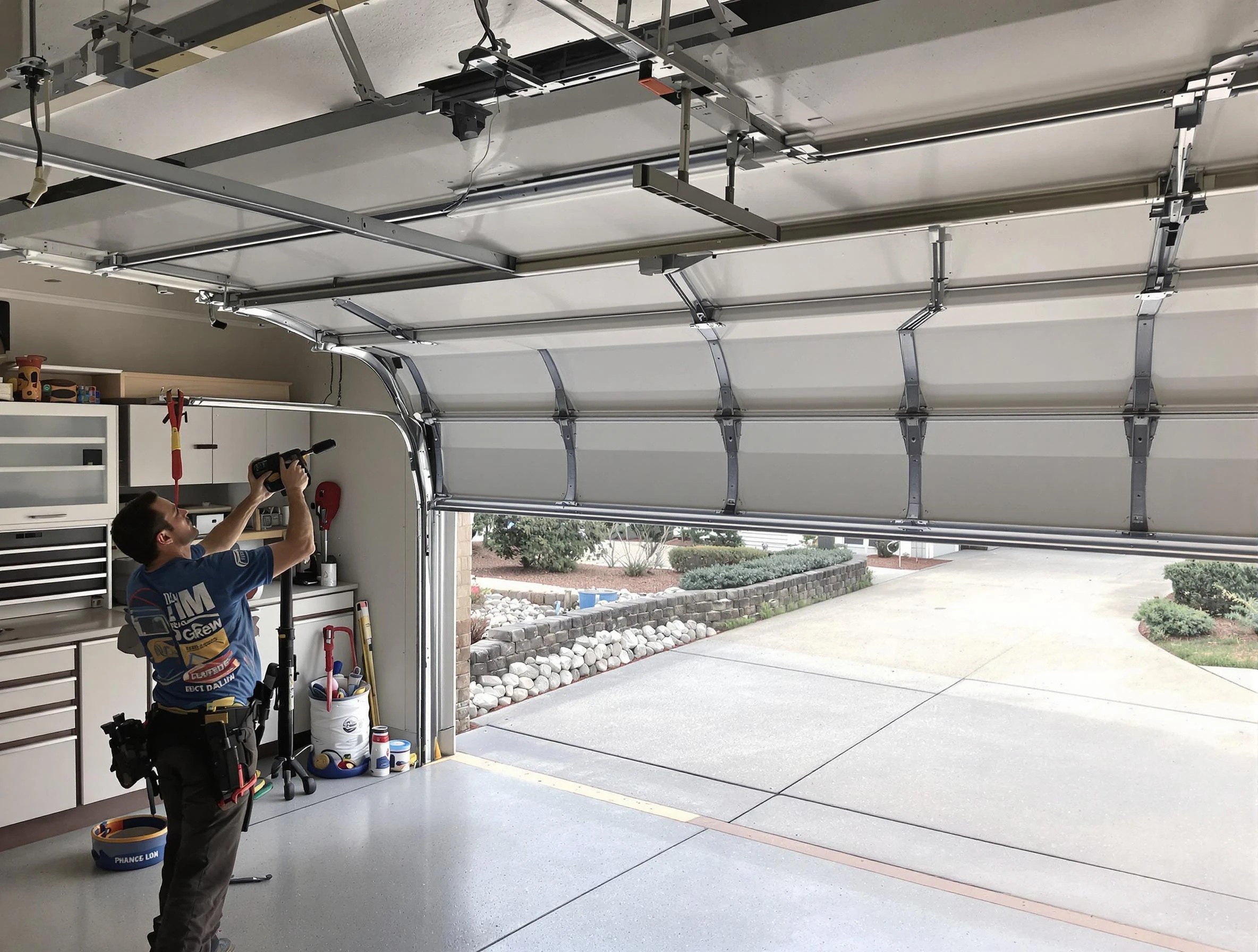 Garage door track repair service by Fort Lauderdale Garage Door Repair in Fort Lauderdale